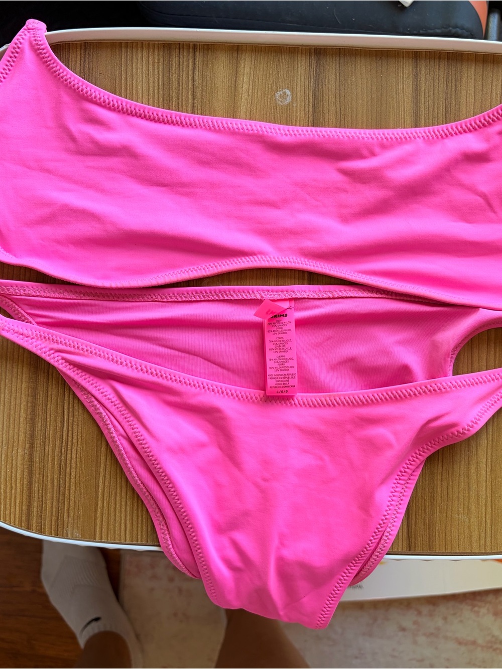 SKIMS Neon Pink Micro Bikini Set